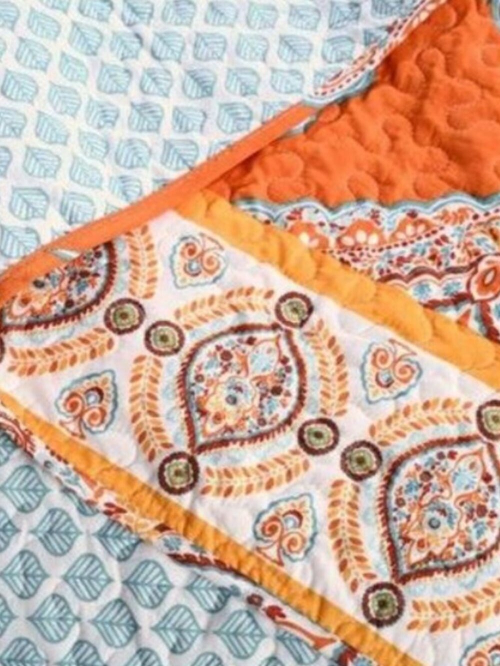 Lush Decor  5 piece king-size Harley quilt set, tangerine - Picture 6 of 6